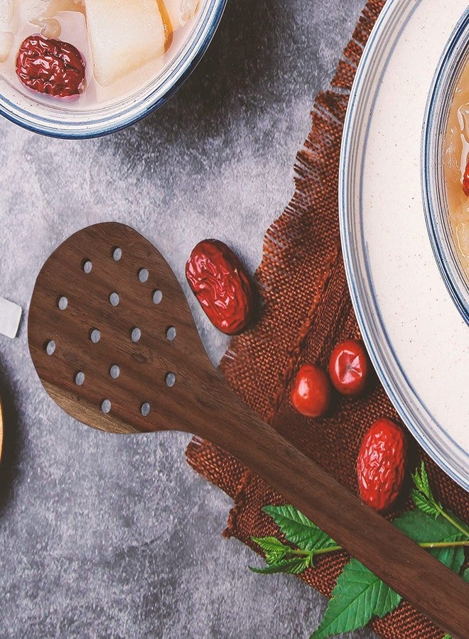 e kysa basics Wooden Round Compact Flip/Spatula/Ladle with Holes for Cooking Dosa/Roti/Chapati, Naturally Non-Stick, Handmade - 31 * 7 cm, Set of 3 - Image 4